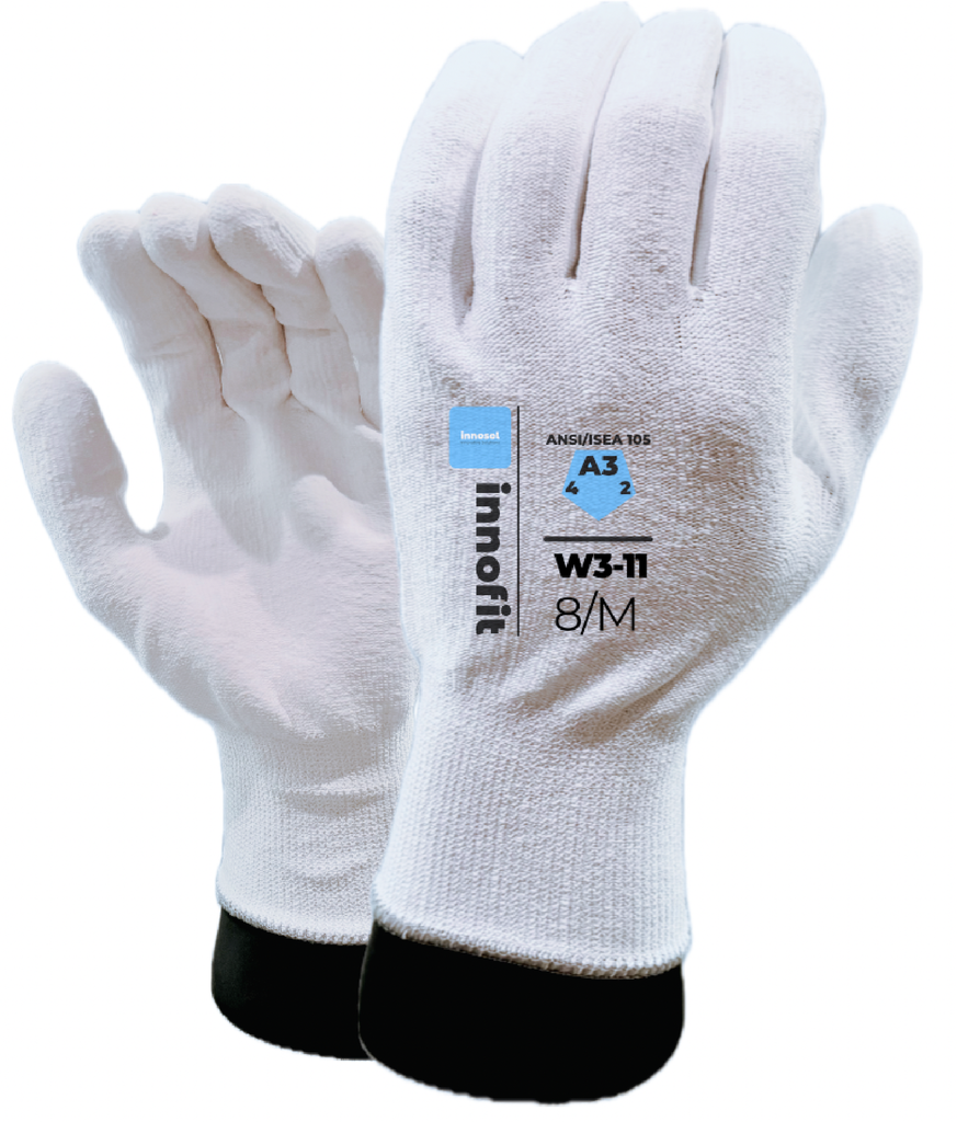 [W31107-P] InnoFit® W3 Cut Resistant Gloves (White Soft PU, Small07, Pair)